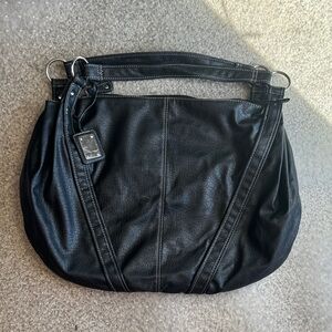 Vintage Y2K Black Leather Nine West Women's Bag Including Dust Bag